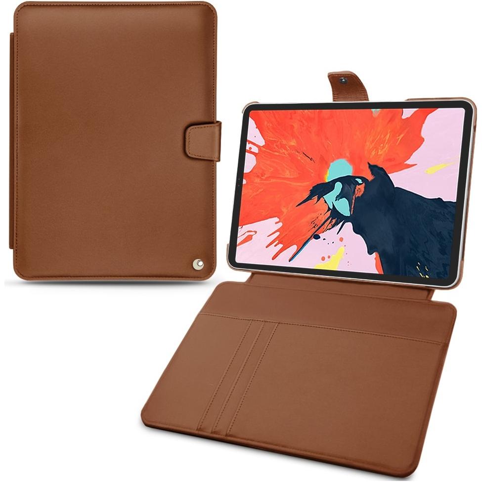 Noreve Lederschutzhülle Wallet (iPad Pro 12.9 2018 (3. Gen)), Tablet Hülle, Braun