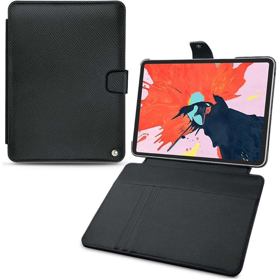Noreve Lederschutzhülle Wallet (iPad Pro 12.9 2018 (3. Gen)), Tablet Hülle, Schwarz