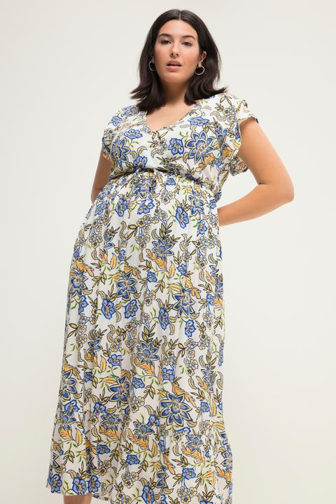 Produktbild Studio Untold Maxikleid, Straight Fit, Blumenprint, elastische Taille (50, 52)