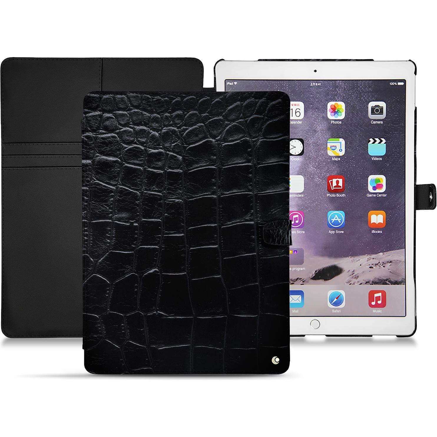Noreve Lederschutzhülle Wallet (iPad Pro 12.9 2017 (2. Gen)), Tablet Hülle, Schwarz