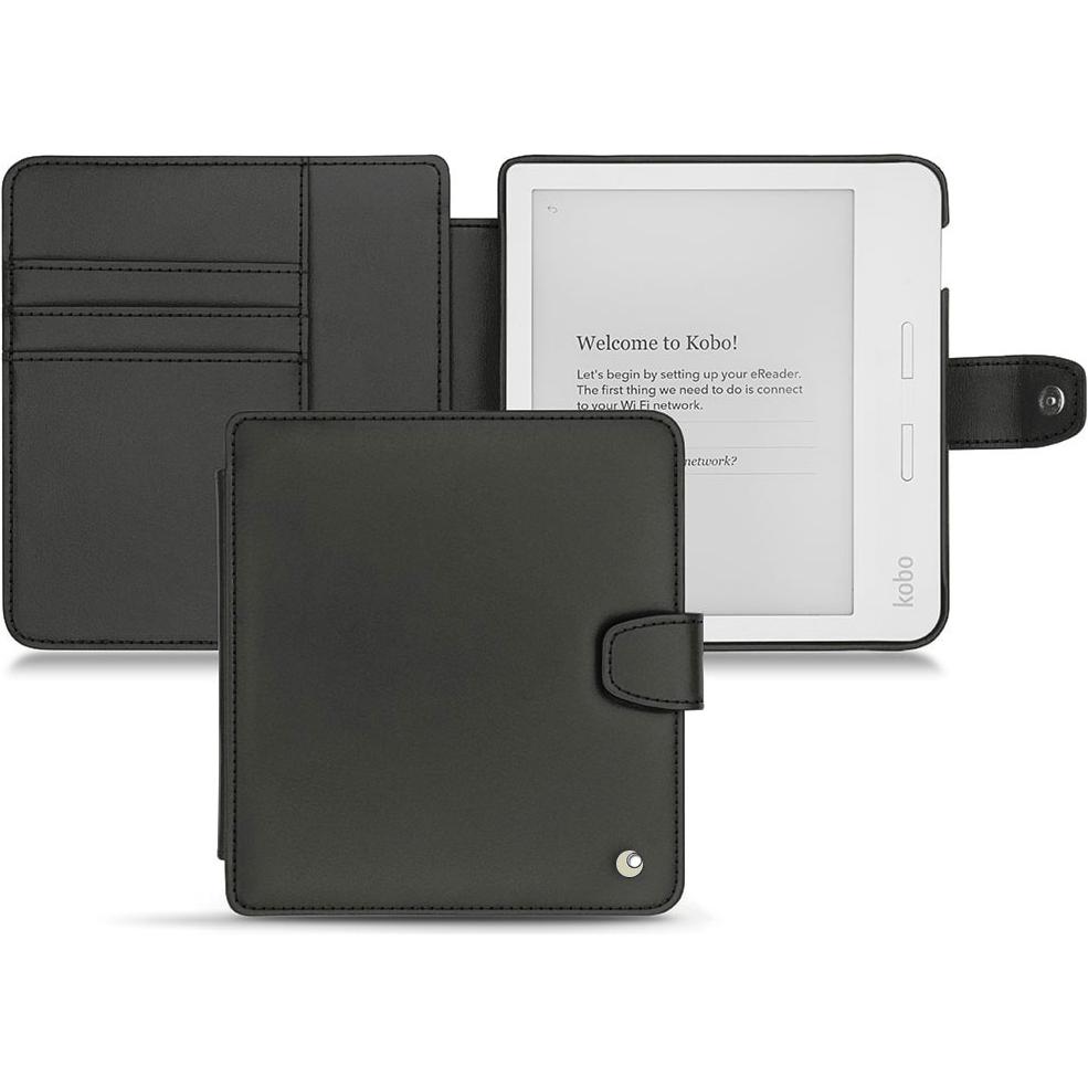 Noreve Lederschutzhülle Wallet (Libra H2O), eReader Zubehör, Schwarz
