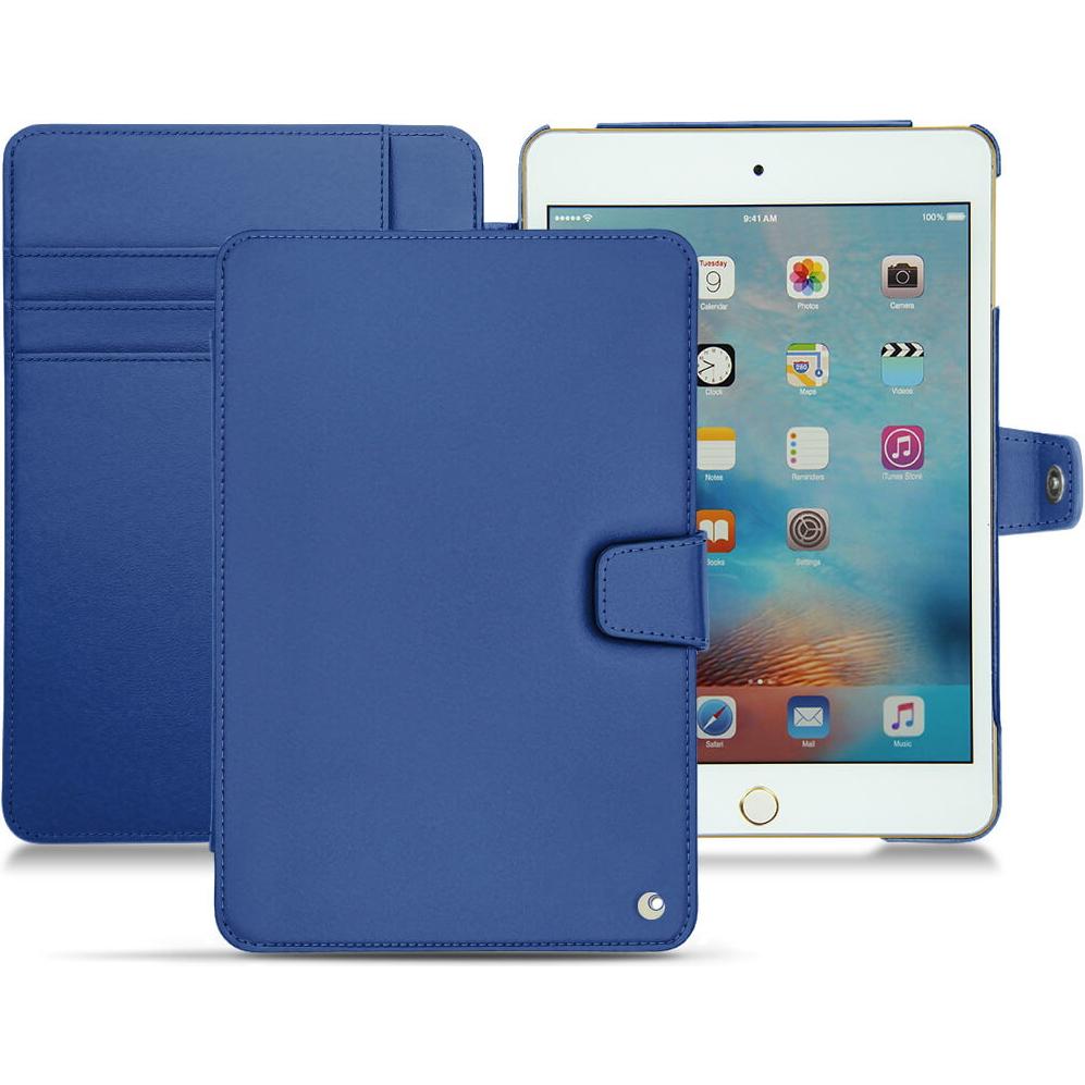 Noreve Lederschutzhülle Wallet (IPad Mini 4), Tablet Hülle, Blau
