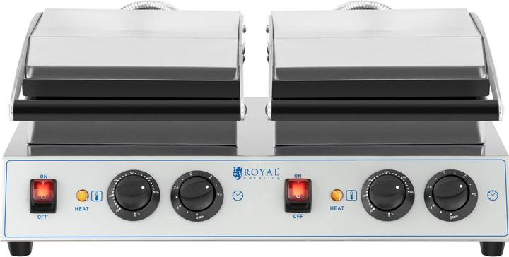 Produktbild Royal Catering Doppel-Waffeleisen belgisches Waffeleisen Waffelmaschine rechteckig 2 x 1.500 W