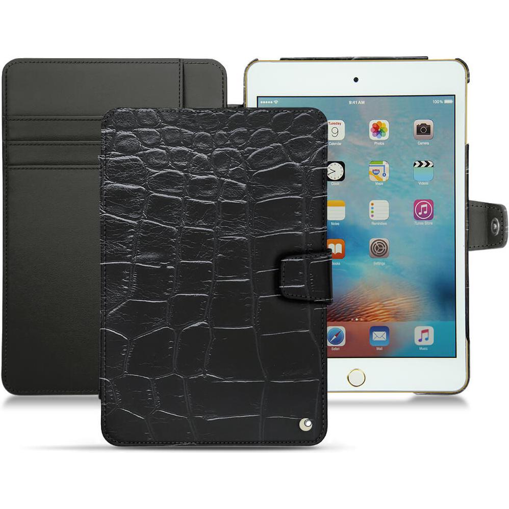 Noreve Lederschutzhülle Wallet (IPad Mini 4), Tablet Hülle, Schwarz