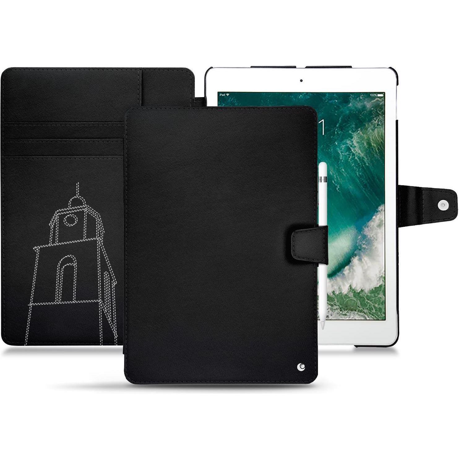 Noreve Lederschutzhülle Wallet (iPad Pro 10.5), Tablet Hülle, Schwarz