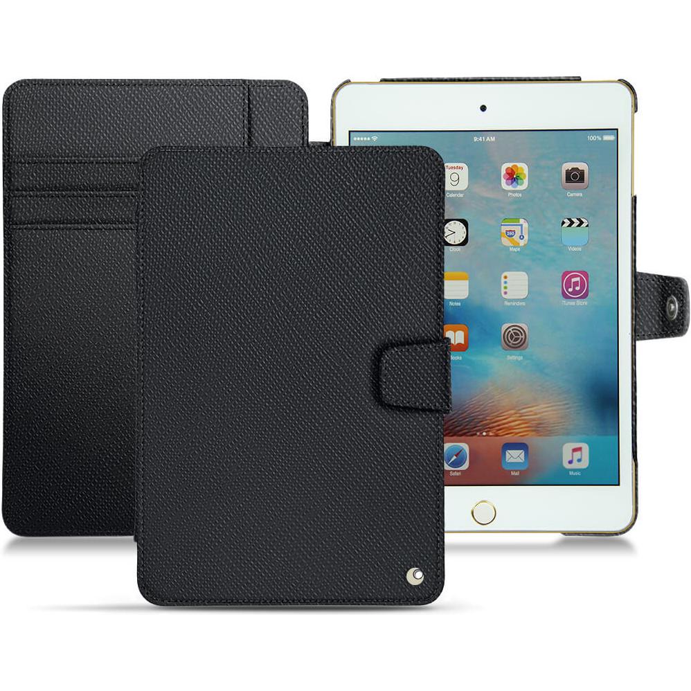 Noreve Lederschutzhülle Wallet (IPad Mini 4), Tablet Hülle, Schwarz