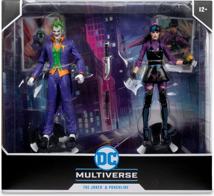 Actual product image McFarlane DC Multiverse action figures 2-pack The Joker & Punchline 18 cm