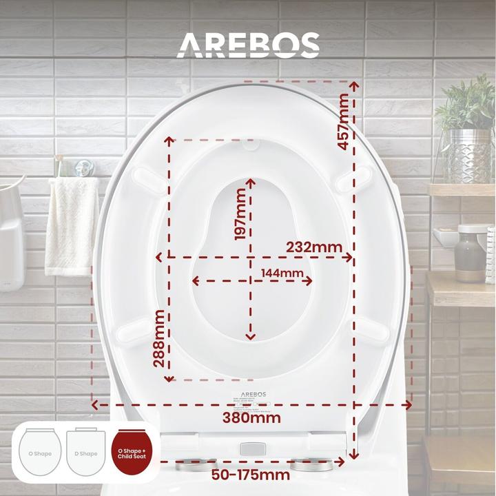 Produktbild Arebos Toilettendeckel