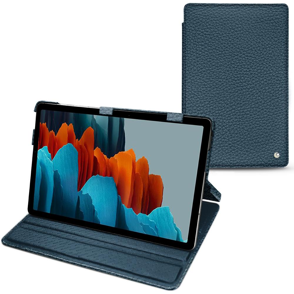 Noreve Lederschutzhülle horizontal (Galaxy Tab S7), Tablet Hülle, Blau