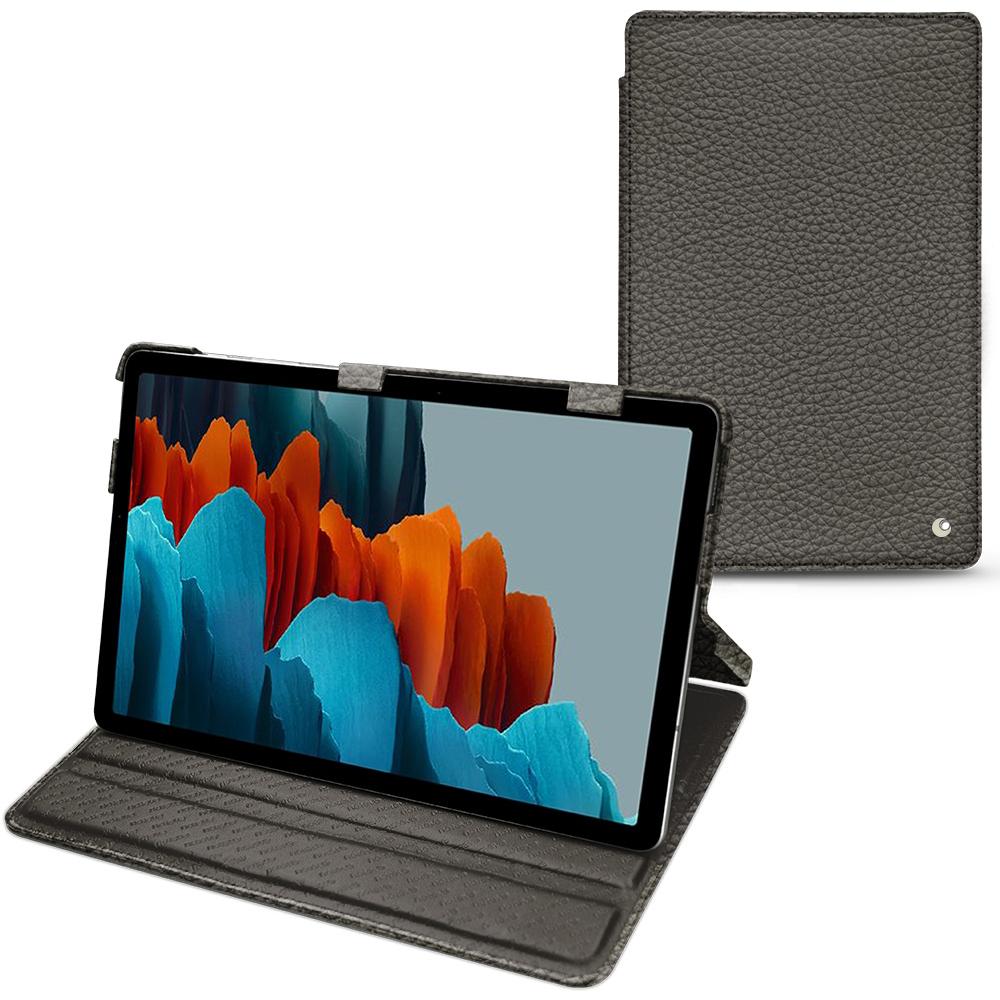 Noreve Lederschutzhülle horizontal (Galaxy Tab S7), Tablet Hülle, Grau