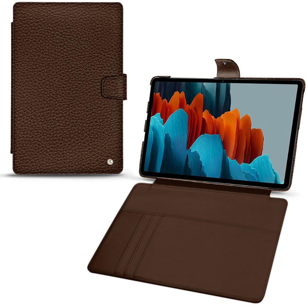 Thumbnail - Noreve Lederschutzhülle Wallet (Galaxy Tab S7), Tablet Hülle, Braun
