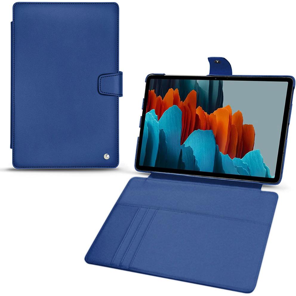 Noreve Lederschutzhülle Wallet (Galaxy Tab S7), Tablet Hülle, Blau