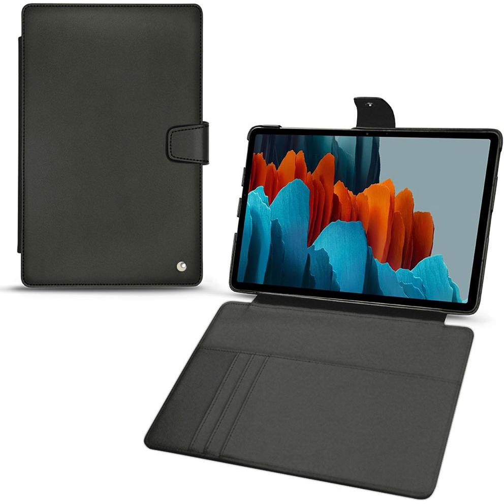 Noreve Lederschutzhülle Wallet (Galaxy Tab S7+), Tablet Hülle, Schwarz