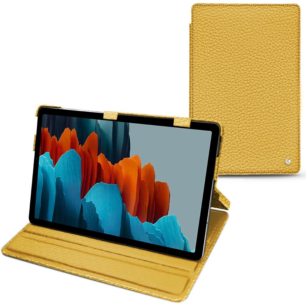Noreve Lederschutzhülle horizontal (Galaxy Tab S7+), Tablet Hülle, Orange