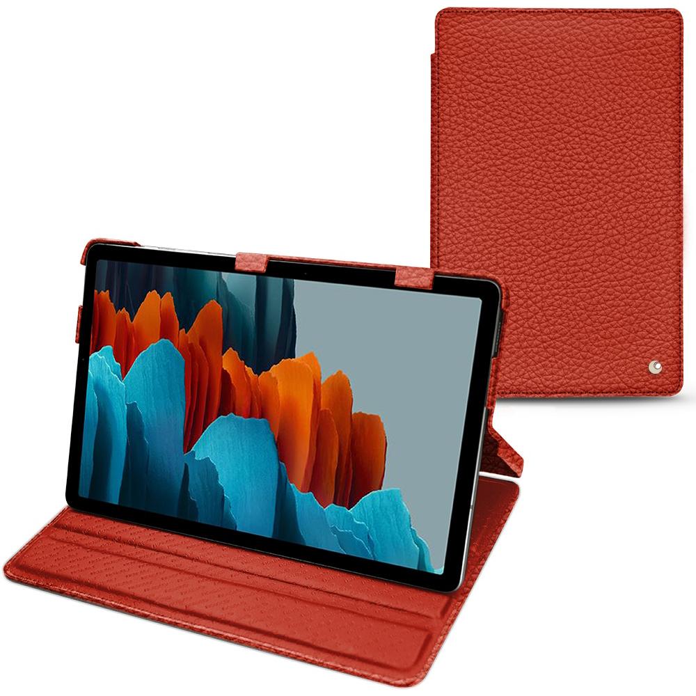Noreve Lederschutzhülle horizontal (Galaxy Tab S7+), Tablet Hülle, Orange