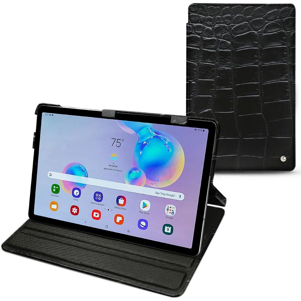 Thumbnail - Noreve Lederschutzhülle horizontal (Galaxy Tab S6 Lite), Tablet Hülle, Schwarz