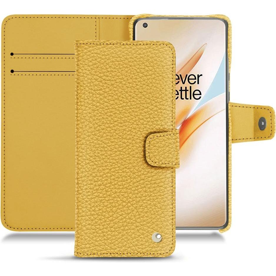 Noreve Lederschutzhülle Wallet (OnePlus 8 Pro), Smartphone Hülle, Orange