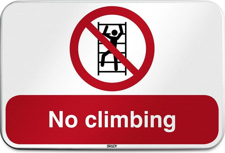 Immagine prodotto Brady Cartello di sicurezza ISO - Vietato arrampicarsi