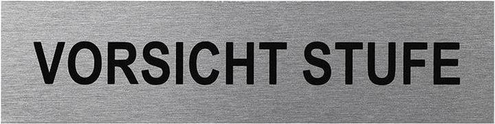 ProPlus Aluminium Türschild " Vorsicht Stufe "