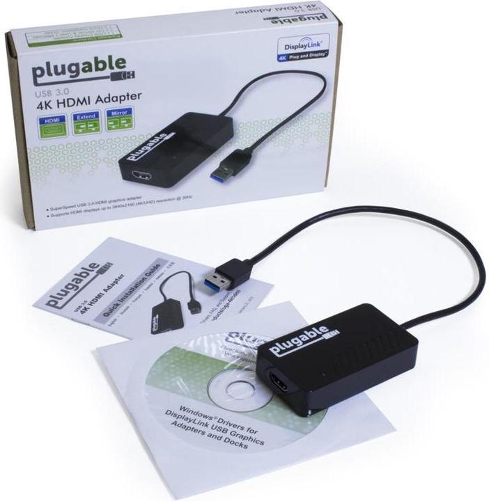 Produktbild Plugable USB 3.0 - HDMI 4K Adapter (USB-A)