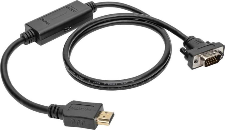 Produktbild Eaton HDMI to VGA Active Adapter Cable HDMI to Low-Profile HD15 M/M 10ft. 3.1m (3.10 m)