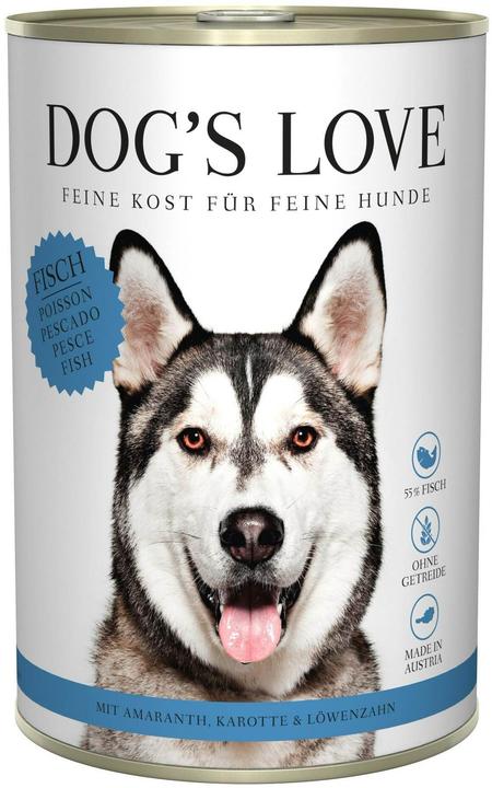 Actual product image Dog's love Adult Fish, Amaranth, Carrot & Dandelion (Adult, 6 pcs., 400 g)