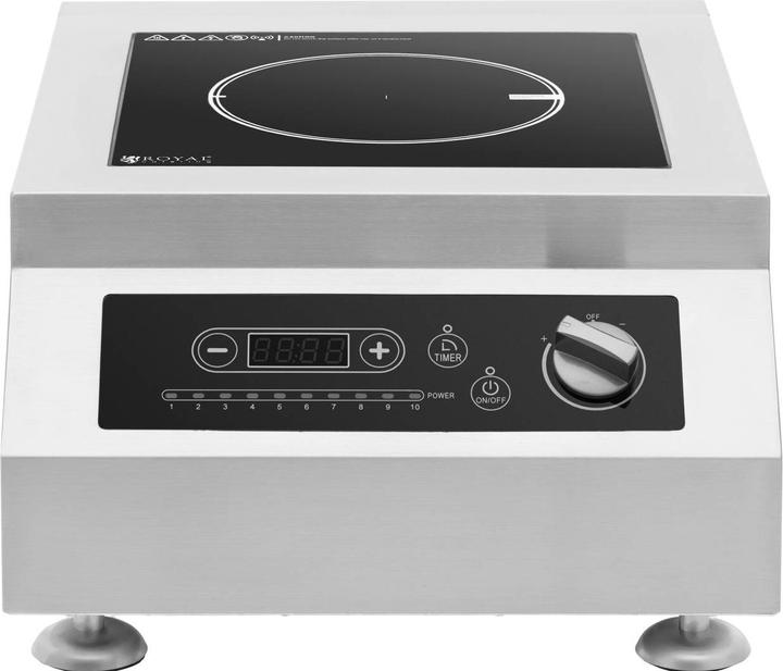 Produktbild Royal Catering Induktionsplatte Induktionskochplatte Induktionsfeld 5000 W Timer Edelstahl