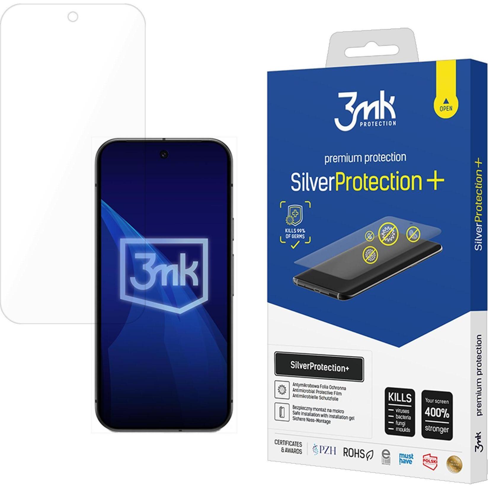 3MK SilverProtection+ Schutzfolie für Google Pixel 10 / 10 Pro (Google Pixel 10, Google Pixel 10 Pro), Pellicola protettiva smartphone, Trasparente