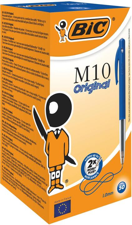 Image du produit Bic Stylo à bille 0.32 mm, 50 pièces, bleu (Transparent, Bleu, 50 x)