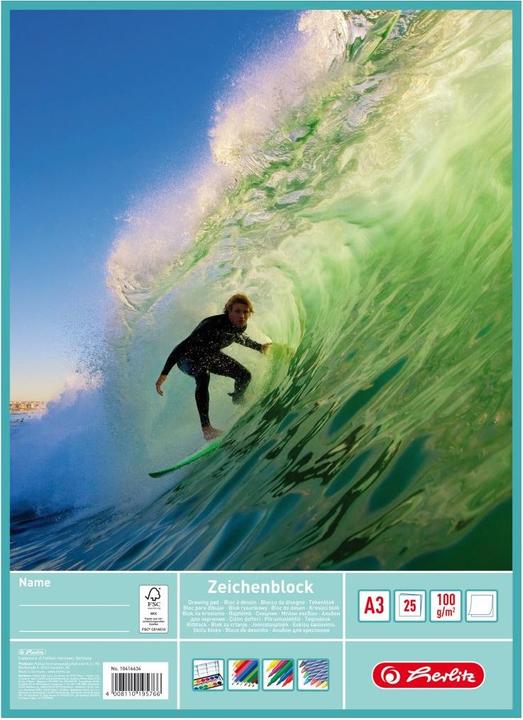 Produktbild Herlitz Zeichenblock A3/25 (A3, Blanko)