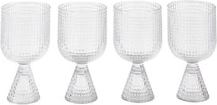 Pols Potten Ensemble de Verres à Vin pour Toit (40 cl, 4 Verres, Verres à vin blanc, Verres à vin rouge)