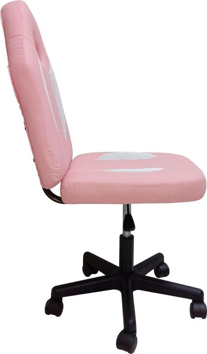 Produktbild HTI-Living Schreibtischstuhl höhenverstellbar 360°-Drehfunktion Rosa-Weiss (37.50 - 47.50 cm)