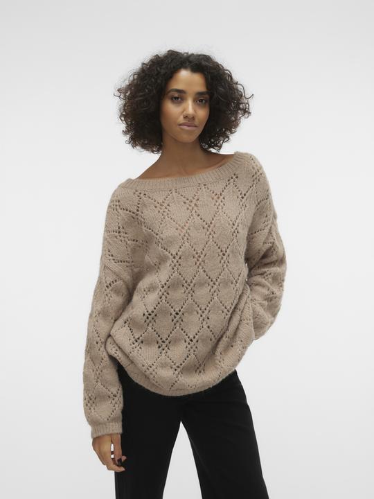 Actual product image Vero Moda VMSTAR LS BOATNECK LONG PULLOVER GA EXC Knitted jumper (S)