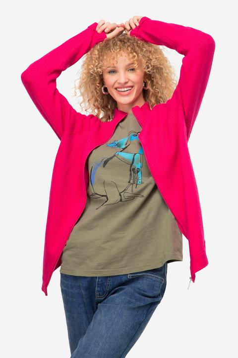 Produktbild Laurasøn Strickjacke, Stehkragen, Zipper, Seitenschlitze, Langarm (M)