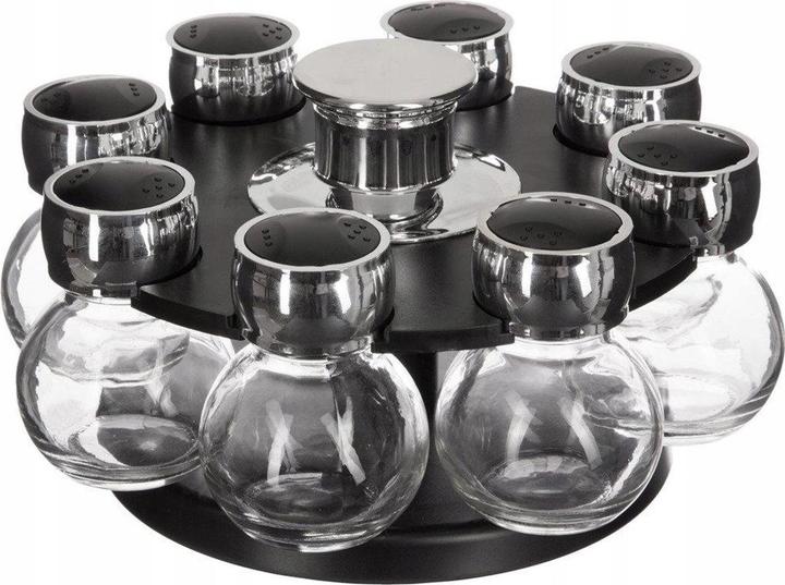 Secret de Gourmet 8x spice jars with swivelling spice rack (Various spices)