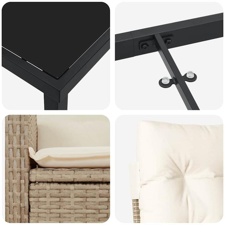 Produktbild vidaXL Garten Essgruppe (140 x 70 x 73 cm)