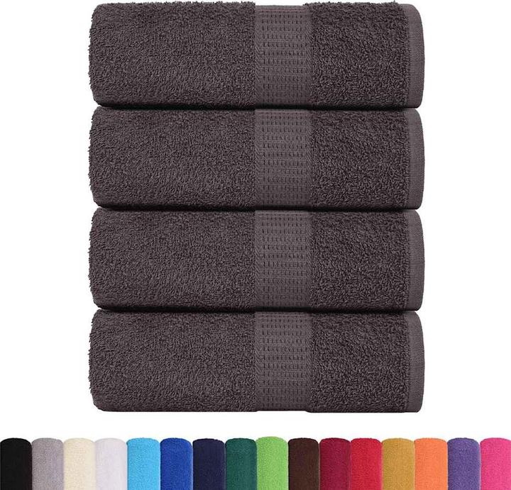 Immagine prodotto vidaXL Asciugamani per ospiti 4 pz. Antracite 30x50 cm 360 g/m² 100% cotone (30 x 50 cm)