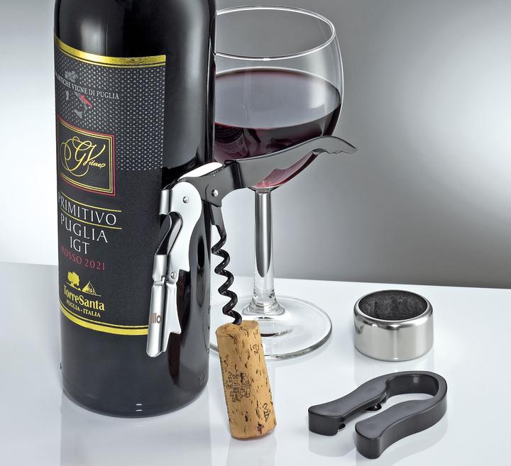 Image du produit Cilio Set à vin PIEMONTE 3pcs (Anneau de goutte, Verseur de vin)
