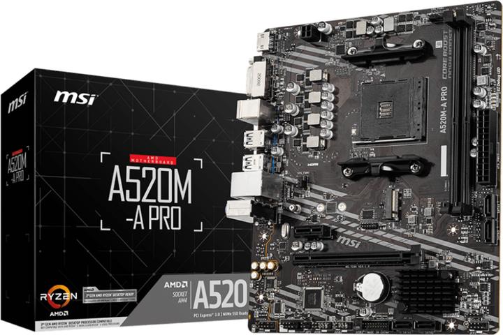 MSI A520M-A Pro (AM4, AMD A520, mATX)