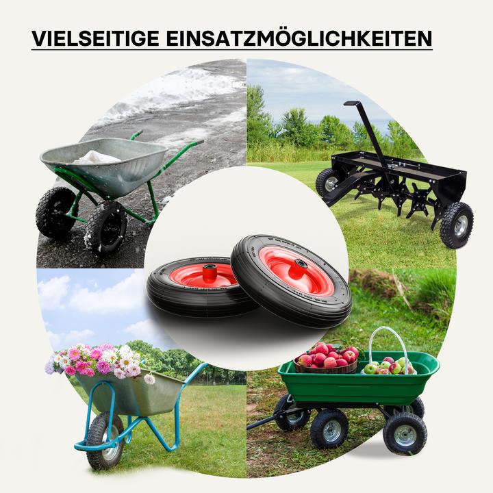 Produktbild Wiltec Rad Reifen 4.00-8 160kg Winkelventil Luftreifen Felge Ersatzrad Sackkarre