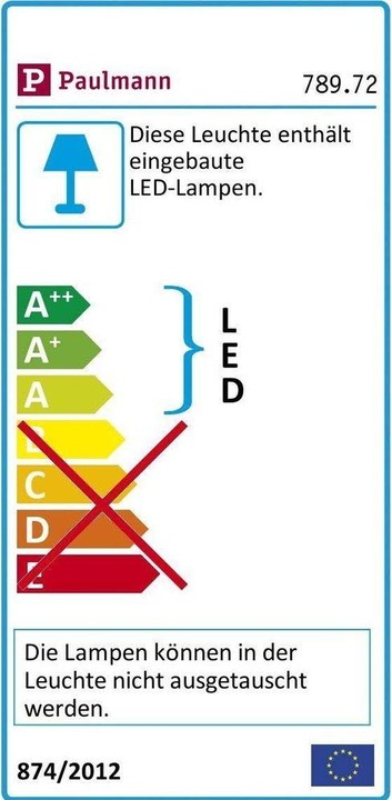 Energie-Label Paulmann SimpLED Stripe Set (Warmweiss, 500 cm, Indoor)