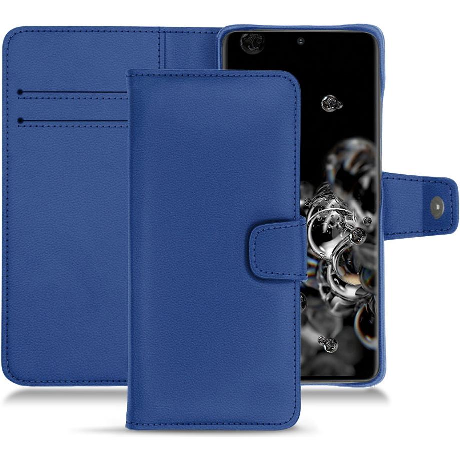 Noreve Lederschutzhülle Wallet (Samsung Galaxy S20 Ultra 5G), Smartphone Hülle, Blau