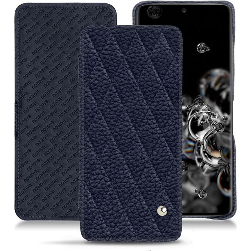 Noreve Lederschutzhülle horizontal (Samsung Galaxy S20 Ultra 5G), Smartphone Hülle, Violett