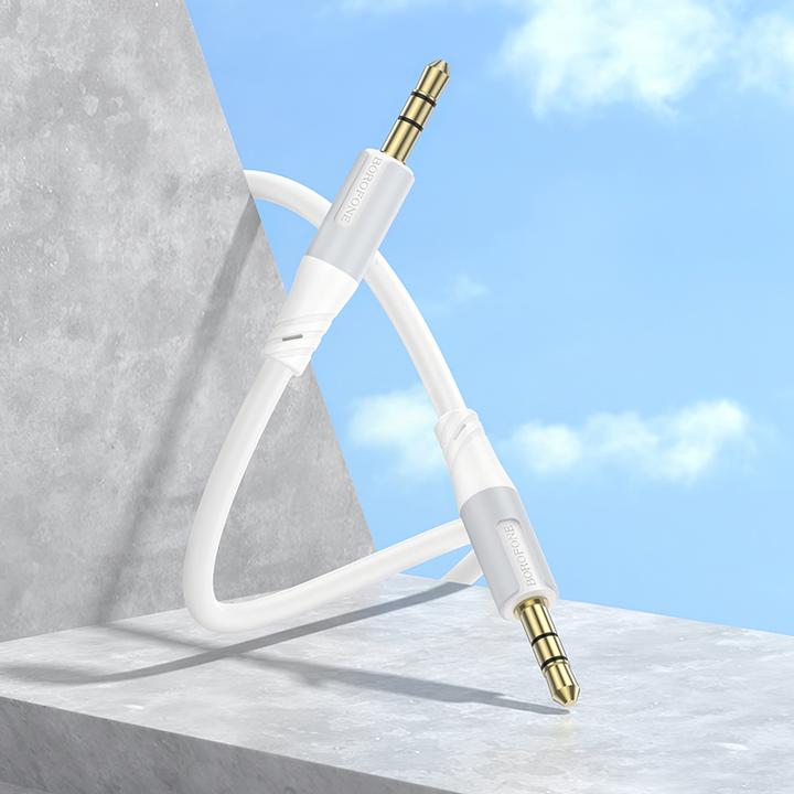Immagine prodotto Borofone AUX-Kabel BL19 Creator - Klinke 3,5 mm auf Klinke 3,5 mm - 1 Meter weiss (1 m, Connettore da 3,5 mm (AUX))