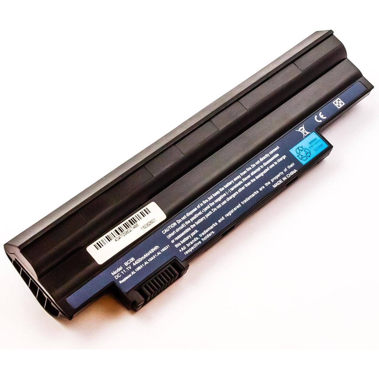 CoreParts MBI2260 Notebook-Akku für Acer (6 Zellen, 4200 mAh), Notebook Akku, Schwarz