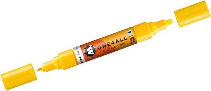 Actual product image Molotow Marqueur pour Maquettes - One4All Twin - Acrylique Jaune de Zinc - 1,5/4mm - -006 - 14 cm