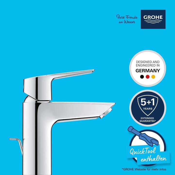 Actual product image Grohe Start QuickFix Lavaboarmatur, Zugstange-Ablauf, S-Size, Chrom