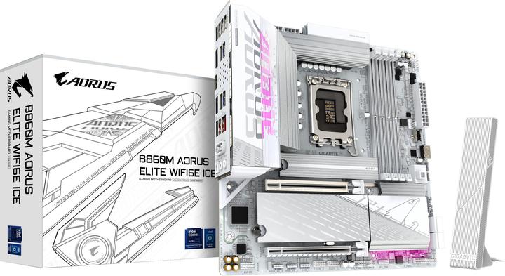 Produktbild Gigabyte B860M AORUS ELITE WIFI6E ICE (Socket S1, Intel B860, mATX)
