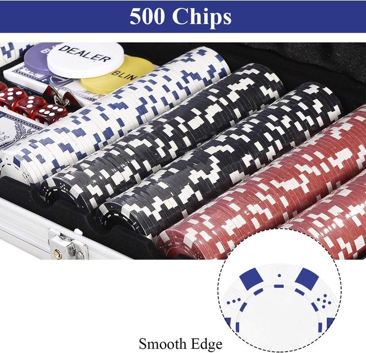 Actual product image Costway Pokerset mit 500 Chips im Koffer