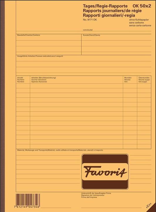 Produktbild Favorit Regierapporte (100 x)
